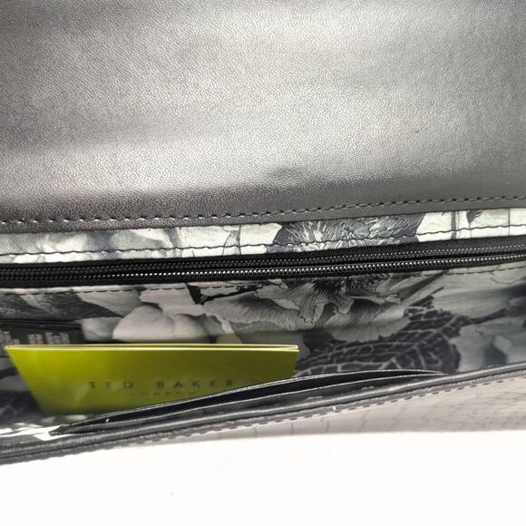 Ted Baker Crocodile Embossed Leather Envelope Evening Clutch Bag - Picture 6 of 6